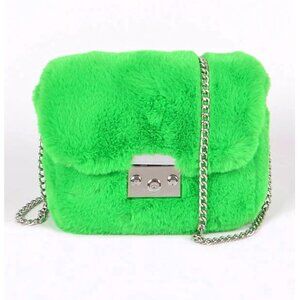 Bright and Bold Fuzzy Mini Crossbody Bag